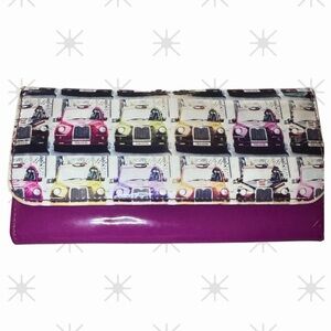 Ted Baker Taxi Cab Matinee Wallet in Deep Pink